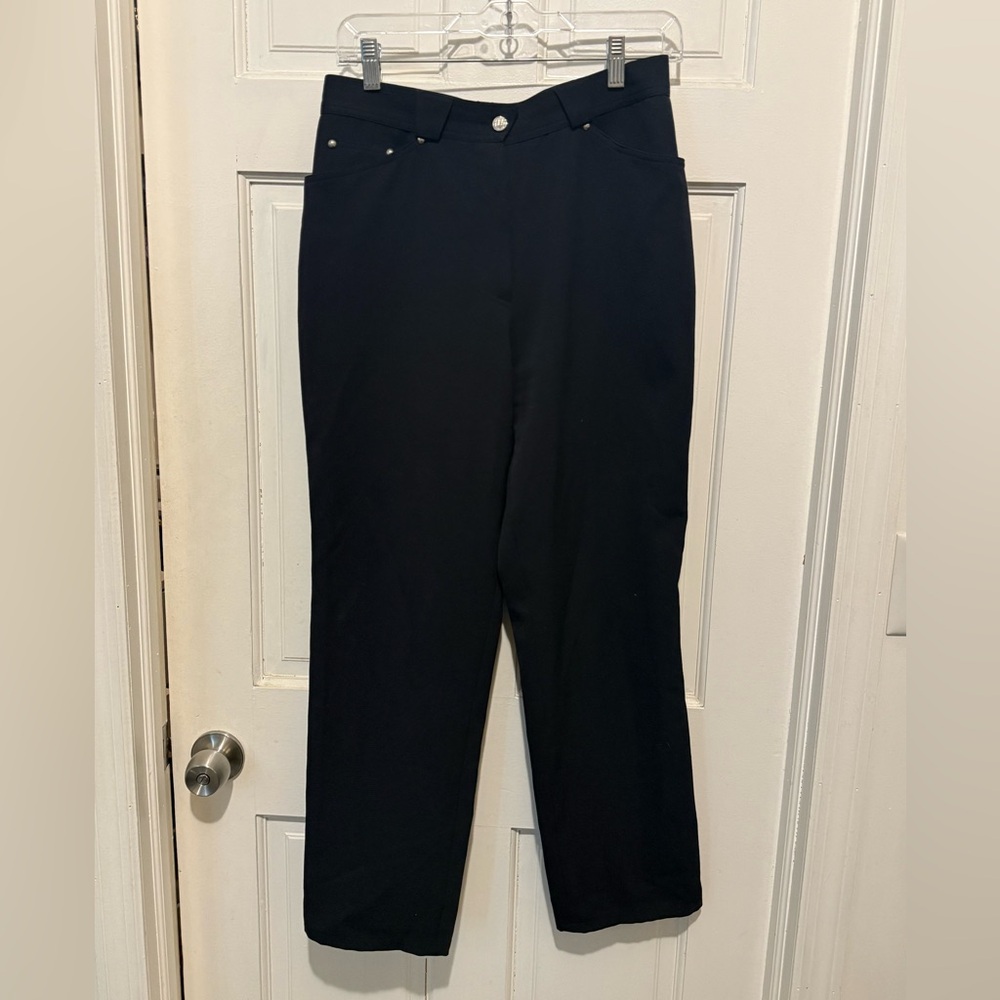 Mugler Trademark Navy Pants